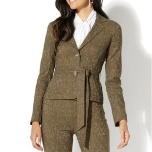 7TH AVENUE Camo Print Union Square Green Jacket M